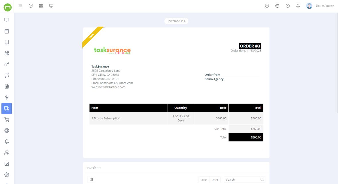Convenient Payment Process: Manage and pay your subscription fees directly through the dashboard